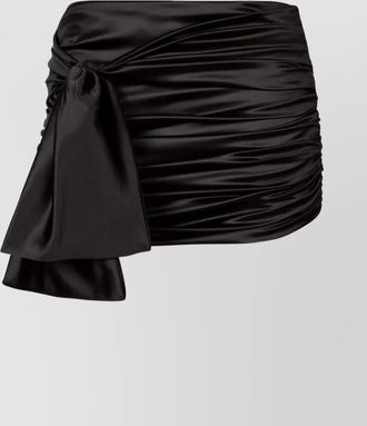 Dolce & Gabbana silk gathered knot-detail mini skirt