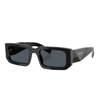 Prada Sunglasses, unisex, Black, Size: 53 MM Rectangular Acetate Sunglasses