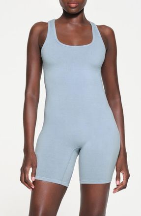SKIMS Outdoor Mid Thigh Bodysuit in Denim at Nordstrom, Size Xx-Small Regular