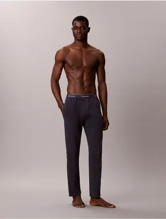 Calvin Klein Mens Icon Cotton Stretch Sleep Pants - Blue - XL