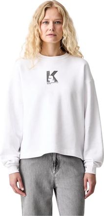 Karl Lagerfeld Sweatshirt - Dames - Sweatshirts - Wit - S - Katoen - Hoodies & sweatvesten