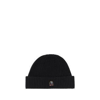 Parajumpers Beanies, male, Black, Size: L/XL Ribbed Merino Wool Beanie Hat