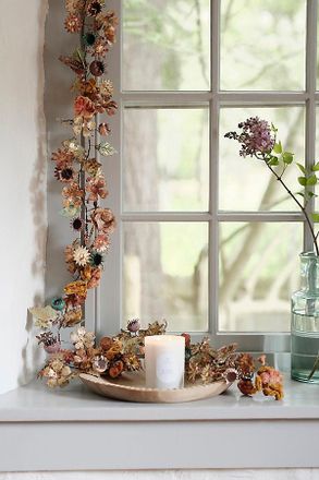 Terrain Gilded Botanicals Iron + Velvet Garland
