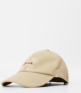 Off-white Mens Accessories Off White Curved Brim Baseball Cap in Beige/Red - Size Medium