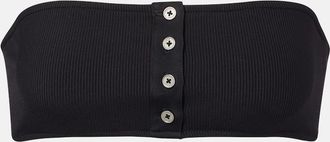Toteme Ribbed-knit bandeau bikini top