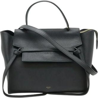 Celine Pre-owned Belt Bag Grained Calfskin 2way - Dames - Vintage Handtas - Zwart - ONE Size - Leer - Vintage