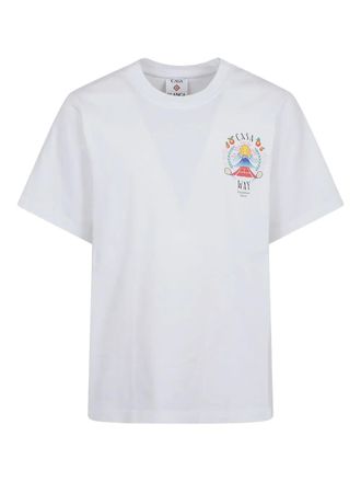 Casablanca logo-print cotton T-shirt - White