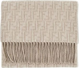 Fendi Sciarpa 42x 180 FF Signature - Accessories - Mujer - Beige - ONE SIZE