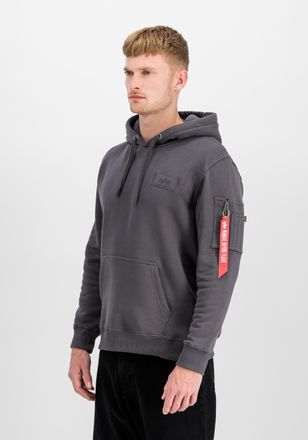 Alpha Industries Hoodie ALPHA INDUSTRIES Backprint Hoodie, Herren, Gr. L, grau (vintage grau), Obermaterial: 80% Baumwolle, 20% Polyester, regular fit, Sweatshirts Hoo