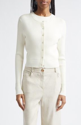 Toccin Zoe Crop Cardigan in Ivory at Nordstrom, Size Large