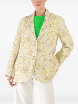 P&eacute;ro sequinned blazer - Neutrals