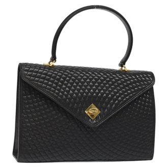 Bally Vintage Quilted Leather Leather Handbag (Pre-Owned)