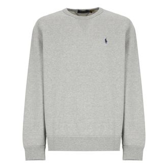 Ralph Lauren Sudadera de Algod&oacute;n Gris Ic&oacute;nica con Cuello Redondo - Sweatshirts & Hoodies - Hombre - Gris - XL