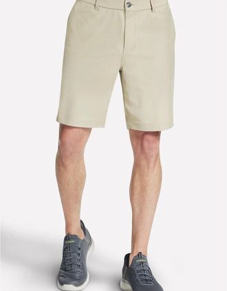 Skechers Mens Skechers Premium Everywhere 9 Inch Short Polyester Mens Natural Knee-Length Shorts - Cream - Size: 39/38/32