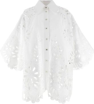 Dolce & Gabbana Dames, Blouses & Shirts, Wit, Maat: 2XS Katoen