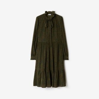 Burberry Foliage Silk Dress