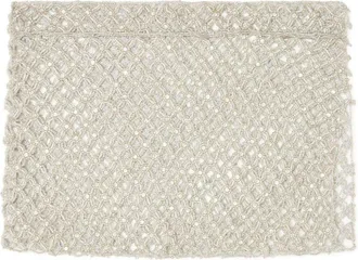 Alanui open-knit skirt - women - glass/Acrylonitrile Butadiene Styrene (ABS)/Cotton - M/L - Silver