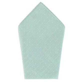 Trafalgar Store Churchill Chambray 12-Inch Polka Dot Linen Blend Pocket Square in Light Green With Polka Dots at Nordstrom