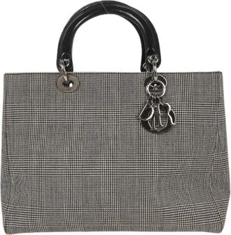 Dior Pre-owned Handbags, female, Gray, Size: ONE SIZE Pre-owned Vintage Lady Dior Bag