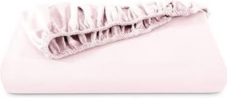 Bare Home 400 Thread Count Organic Cotton Sateen Fitted Sheet in Dusty Pink at Nordstrom, Size California King