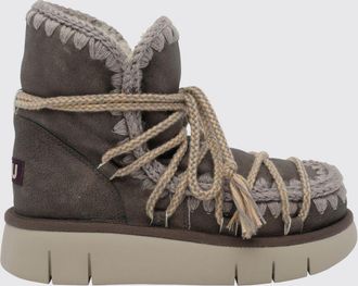 Mou Eskimo Bounce Suede Ankle Boots with Contrast Stitching