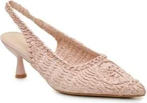 Nicole Miller Woven Raffia Slingback Pump in Pink Raffia at Nordstrom Rack, Size 6.5
