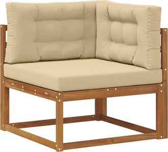 vidaXL Sof&aacute; Esquinero De Exterior Natural Vidaxl