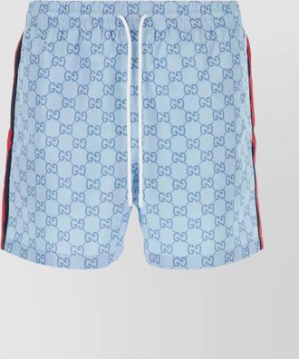 Gucci striped swim shorts elastic waistband