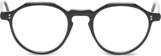 Lesca Icon XL bril met rond montuur - Zwart