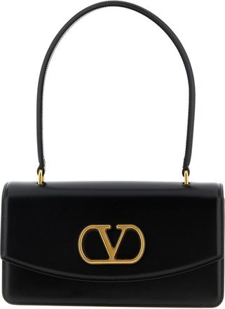 Valentino Garavani Black Vain Shoulder Bag