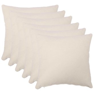 vidaXL Funda De Almohada 6 Pcs Heerlen Crema 55 X 55 Cm Boucl&eacute; Vidaxl