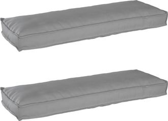vidaXL Juego De Cojines De Paleta 2 Pcs Gris 120 X 40 X 8 Cm Vidaxl