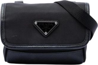 Prada Pre-owned Vintage Crossbody Bag - Dames - Vintage Schoudertas - Zwart - ONE Size - Leer - Vintage