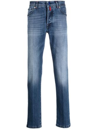 Kiton Slim-fit jeans - Blauw