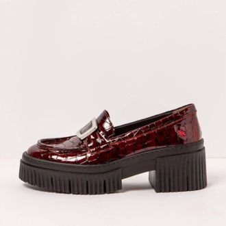 The Art Company Womens 1372 Leather Loafer In Bordeaux