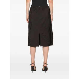 Carven Gathered Detail Skirt - Brown