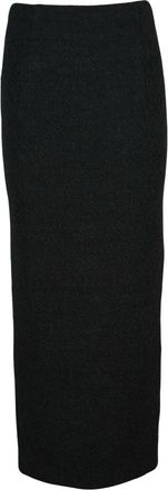 Alberta Ferretti Lange boucl&eacute; rok - Dames - Midirokken - Zwart - L - Wol - Rokken