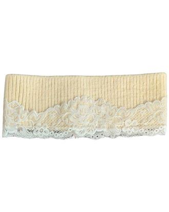 MARCUS ADLER Lace Applique Knit Headband