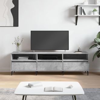 vidaXL Vidaxl - Mueble De Tv Madera Contrachapada Gris Hormig&oacute;n 150x30x44,5 Cm