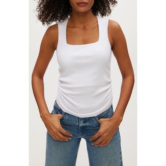 Michael Stars Maribel Square Neck Tank in White at Nordstrom, Size X-Small