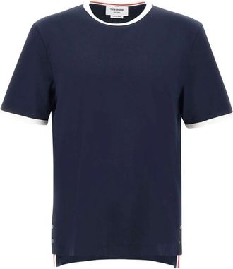 Thom Browne Navy Blue Crew Neck T-Shirt
