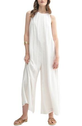 Lush Wide Leg Jumpsuit in White at Nordstrom Rack, Size Large