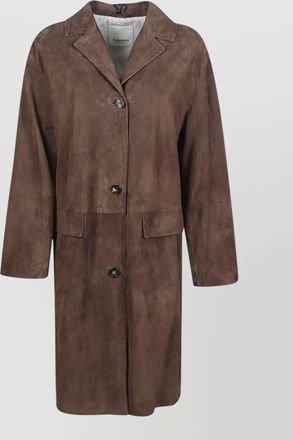 Max Mara long jacket notched lapels side pockets