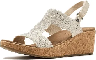 Skechers Arch Fit Beverlee 2.0 - My Fav Womens Wedge Shoes Off-White : 9.5 B - Medium, Faux Leather