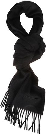 Ermenegildo Zegna Finely Woven Cashmere Scarf With Fringed Ends