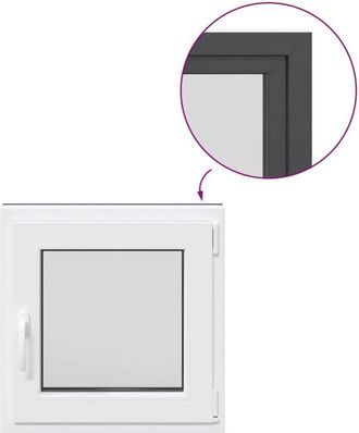 vidaXL Ventana De S&oacute;tano risor 50x50 Cm Oscilobatiente Din Derecha Antracita Vidaxl