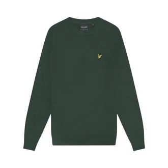 Lyle & Scott Truien & Vesten, Heren, Groen, M, Katoen, Cotton Merino Crew Neck Jumper