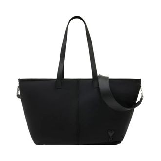 Ami Marcel Small Shopper Bag - unisex - Ami Paris - Shopping Bags - Black - ONE SIZE - Bags