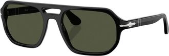 Persol Sunglasses, unisex, Black, Size: 56 MM Po3393S Guido Sunglasses