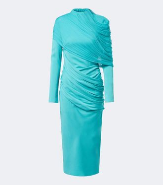 CHRISTOPHER ESBER Veil draped caped midi dress